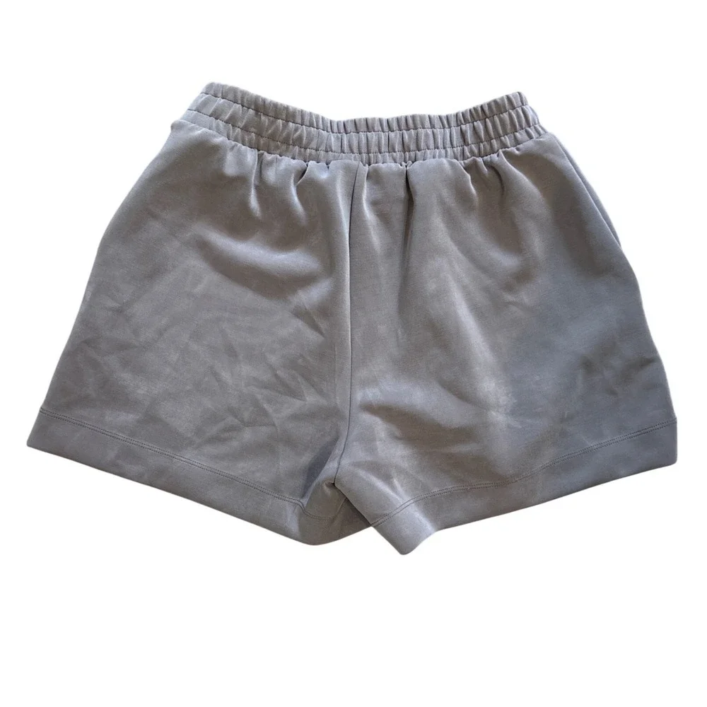 A New Day Womens High-Rise Gray/Taupe Elastic Waist Shorts Side Pockets Small - Picture 5 of 8